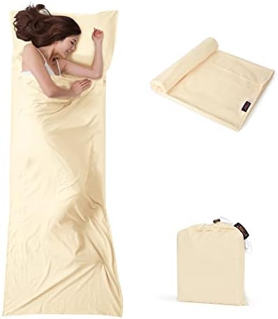 Travel and Camping Sheet Sleeping Bag Liner - Lightweight Compact and Portable Adult Sleeping Bag - Ideal for Traveling,Hostels and Camping