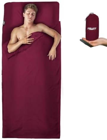 Frelaxy Sleeping Bag Liner, XL Travel Sheet for Camping, Hotels and Hostels