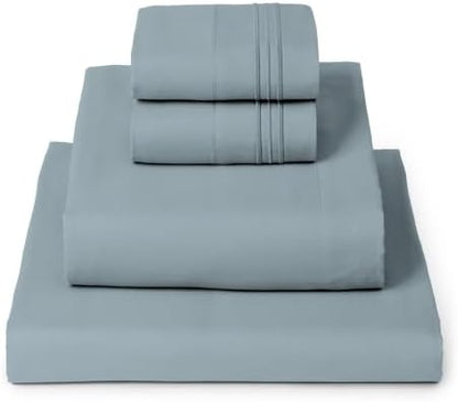 Mellanni Iconic 4-Piece, Ultra Soft Sheet Set (King, Spa Blue)