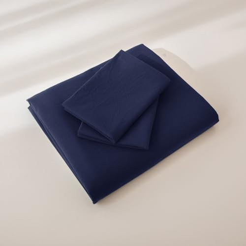 JIYUAN California King Washed Cotton Duvet Cover Set, Relaxed Linen Feel