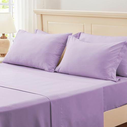 Full Size Comforter Sets 7 Piece,Lavender Bed in a Bag Full Bedding Set