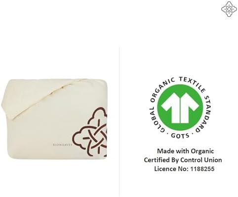 Bioweaves 100% Organic Cotton Mattress Pad Cover, GOTS Certified Cooling Quilted Fitted Mattress Topper & Protector with Soft Cotton Wadding - 20 Inch Deep Pocket, Queen