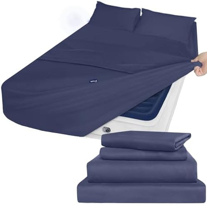 Deep Pocket Full Sheet Set, Full Size Sheet Sets Air Mattress 4 Piece Set