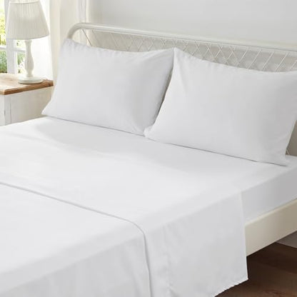 Queen Comforter Set 7 Piece, White Bed in a Bag Queen Size Bedding Sets