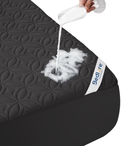 BEDLORE Waterproof Mattress Protector, Queen Size Mattress Pad Noiseless