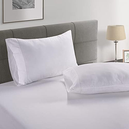 LANE LINEN King Sheets 100% Organic Cotton Cooling Soft 8pc Percale - White