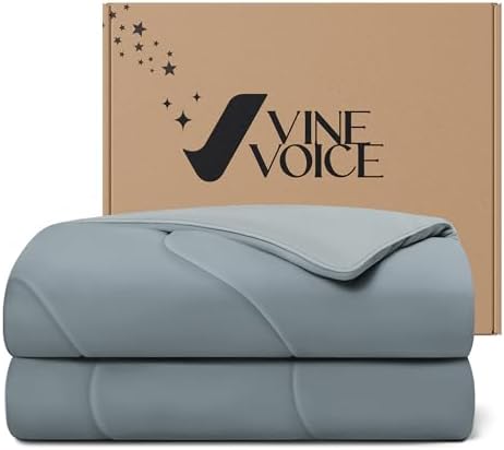 Cooling Comforter for Hot Sleepers, King 106x90, Medium Gray