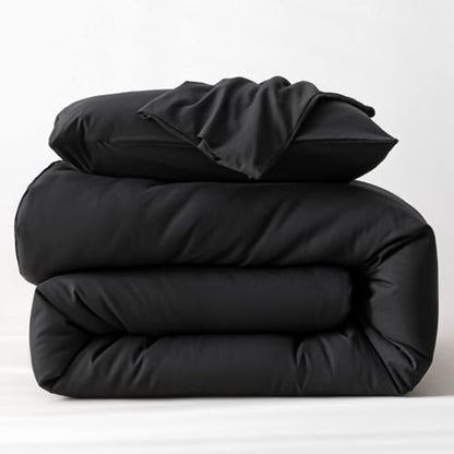 ROSGONIA Alaskan King Comforter, Black, 136x120 Soft Bedding Blanket Quilt