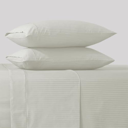 Feather & Stitch 100% Cotton Sateen 500 TC Split King Size Bed Sheet Set