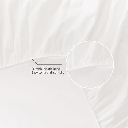 FALUCA Soft Cozy French Linen Bed Skirt with Pleated Frills - 14" Tailored Drop Dust Ruffle for Farmhouse & Modern Bedrooms, Breathable Linen-Cotton Blend, Easy-Fit Bedding (14" King, White)