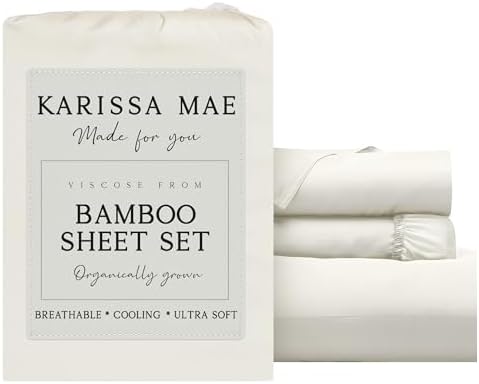 KARISSA MAE Luxury Bamboo Viscose Twin XL Size Sheet Set
