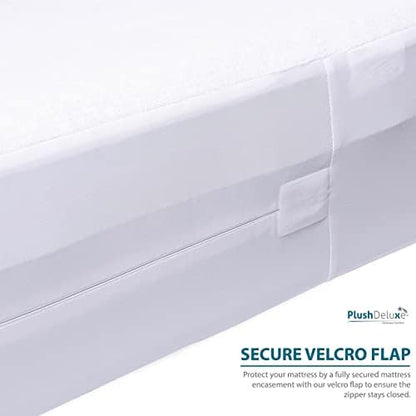 Twin-XL 39X80 Size Mattress Encasement - Zippered Waterproof, Bedbug Proof, College Dorm Size, 6-Sided Protection - Hypoallergenic Cotton Terry Fabric 12-15" Depth