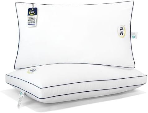 Serta Hotel Collection Bed Pillows King Size Set of 2 Medium Firm Support