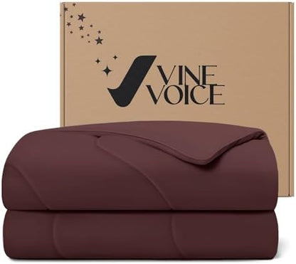 Cooling Comforter for Hot Sleepers, King 106x90, Purple Red
