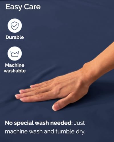 CGK Linens Extra Deep Flex Top Split Head King Fitted Sheet - Navy Blue