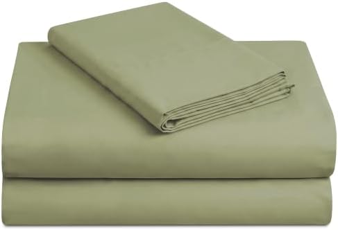 Twin XL Cotton Knit Jersey Sheet Set, 15" Deep Pocket, Sage, 3PC