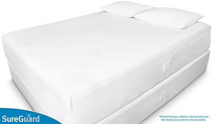 Queen (6-8 in. Deep) SureGuard Mattress Encasement - 100% Waterproof, Bed Bug Proof, Hypoallergenic - Premium Zippered Six-Sided Cover
