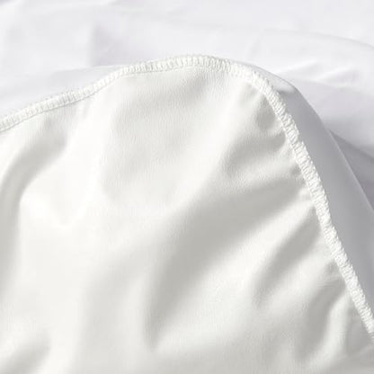Amazon Basics Waterproof Mattress Protector, Full Size, 18-Inch Deep Pocket, White (Pack of 4)