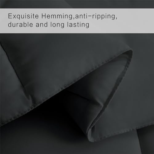 COHOME All-Season Oversized Queen Size Comforter Duvet Insert - Dark Grey