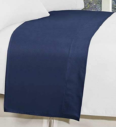 Elegant Comfort Premium Hotel Quality 1-Piece Flat Sheet, Luxury and Softest 1500 Premium Hotel Quality Microfiber Bedding Flat Sheet, Wrinkle-Free, Stain-Resistant, King, Navy Blue