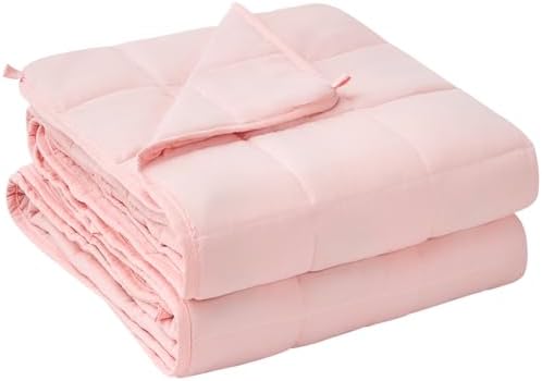 yescool Weighted Blanket for Adults 20lbs Queen Size, 60" x 80", Pink