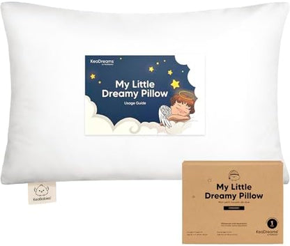 KeaBabies 1pk Toddler Pillows 2 Year Old to 5,13x18 Kids Pillow(Soft White)