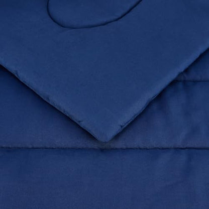 Amazon Basics 2-Piece Soft Microfiber Kid's Comforter and Pillow Sham Set, Twin, Navy, Solid
