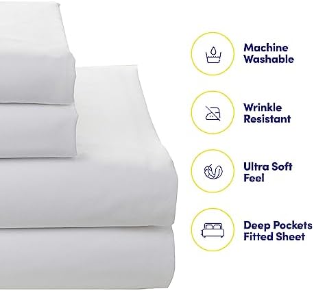 Sweet Home Collection 5 Piece Comforter Set Bag Solid Color All Season Soft Down Alternative Blanket & Luxurious Microfiber Bed Sheets, Genova, Twin