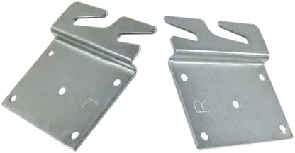 FoyaHome 2 Pcs Universal Wood Bed Headboard Brackets, Silvery Adjustable Bed Rail Hook Plates