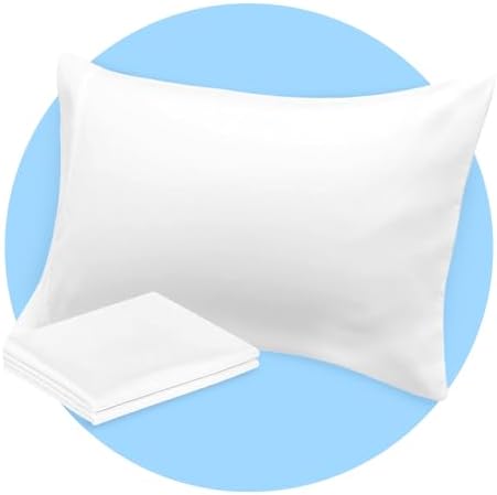 Avalon Bedding Pillow Cases Standard Size White Pillow Cases Set of 2 Cotton Blend 200 TC Soft & Breathable Perfect for Home & Hospital, Hotel Quality Queen Pillow Protectors 30x20 Inches