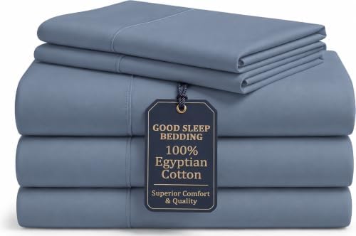 100% Egyptian Cotton Split King Sheets Sets for Adjustable Bed, Slate Gray