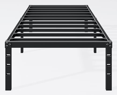 Hafenpo 12 Inch Twin Bed Frame, Under Bed Storage, Black