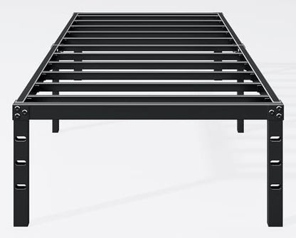 Hafenpo 12 Inch Twin Bed Frame, Under Bed Storage, Black