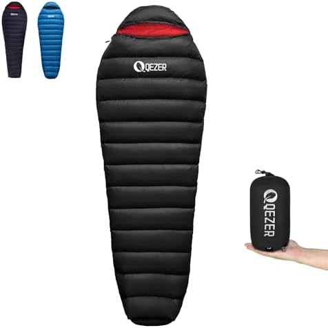 0 Degree Down Sleeping Bag for Adults,Cold Weather Backpacking