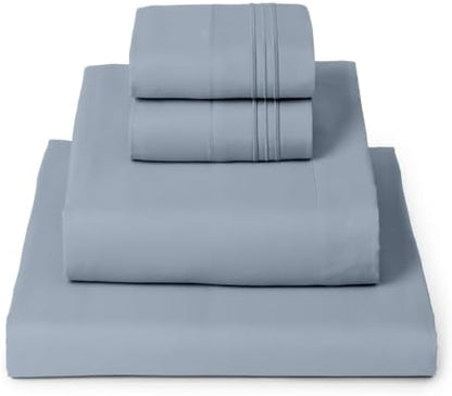 Mellanni Iconic 4-Piece, Ultra Soft Sheet Set (King, Blue Hydrangea)