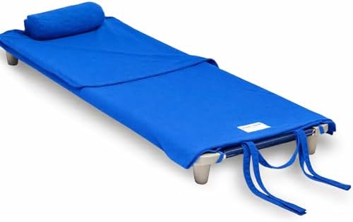 ROLLEE POLLEE Nap Sac Roll Up Napping Blanket with Attached Pillow for Preschool/Daycare, Super Soft with Elastic Straps, Fits Most Mats and Cots