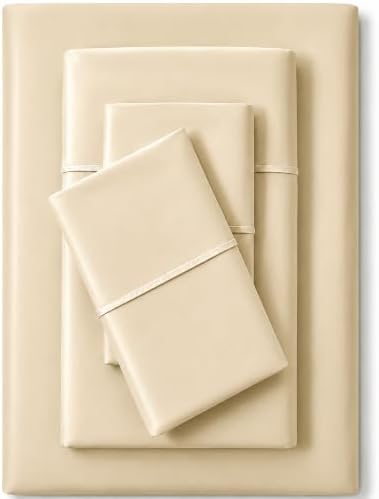 Feather & Stitch 100% Cotton Sateen 500 TC Full Size Bed Sheet Set