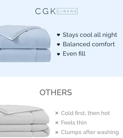 Cooling Comforter Queen Size - Cooling Summer Blanket - 90x90 (Sky Blue)