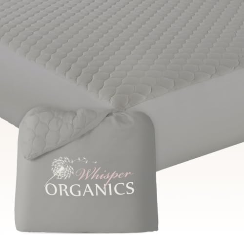 Whisper Organics 100% Cotton Organic Quilted Mattress Pad Protector