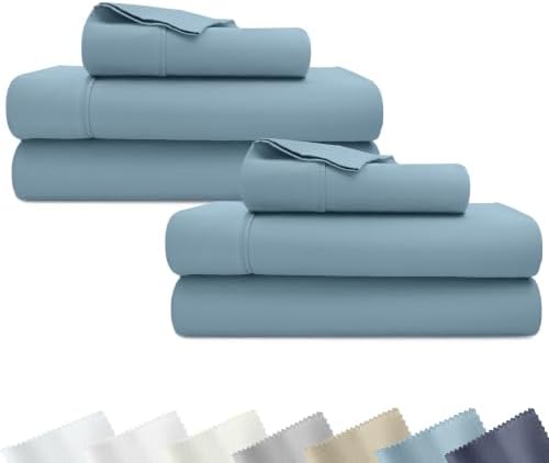 California Design Den 2-Pack 100% Cotton Sateen Twin Bed Sheets Set