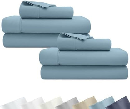 California Design Den 2-Pack 100% Cotton Sateen Twin Bed Sheets Set