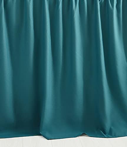 CHIXIN Ruffle Skirt Bedspread - 30" Long Drop, Shabby Chic Style Bedding, Lightweight, 3 Piece Set, Cal King Size, Lagoon