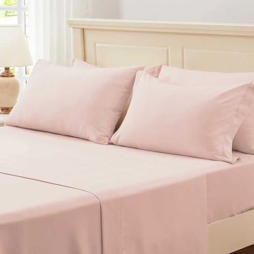 Queen Comforter Set 7 Piece, Pink Bed in a Bag Queen Size Bedding Sets