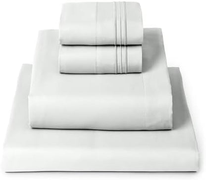 Mellanni Iconic 4-Piece, Ultra Soft Sheet Set (King, Ivory)