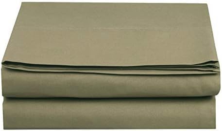Elegant Comfort Premium Hotel Quality 1-Piece Flat Sheet, Luxury and Softest 1500 Premium Hotel Quality Microfiber Bedding Flat Sheet, Wrinkle-Free, Stain-Resistant, Twin/Twin XL, Sage