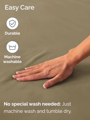 CGK Linens Extra Deep Cal King Fitted Sheet - Fitted Sheet Only - Khaki