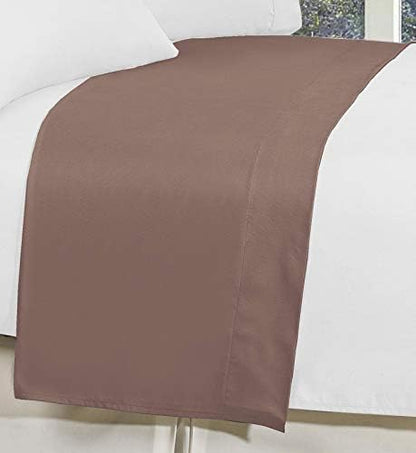 Elegant Comfort Premium Hotel Quality 1-Piece Flat Sheet, Luxury and Softest 1500 Premium Hotel Quality Microfiber Bedding Flat Sheet, Wrinkle-Free, Stain-Resistant, Twin/Twin XL, Taupe
