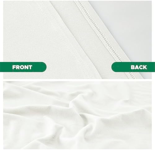 Box Spring Cover Queen Size-Ivory Stretch Wrap Around 4 Sided Bed Skirt