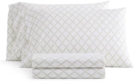 Martha Stewart - King Size Sheet Set with Fitted Sheet & Pillowcases