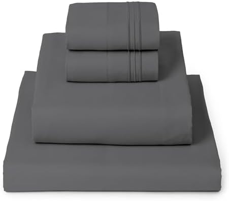 Mellanni Iconic 4-Piece, Ultra Soft Sheet Set (Full, Gray)